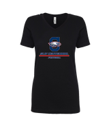 St. Lucie West Centennial HS Football Split - Womens Vneck