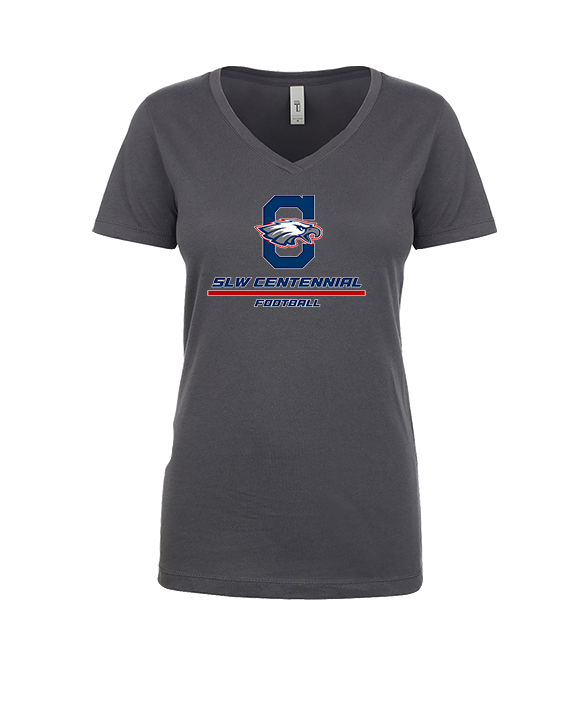 St. Lucie West Centennial HS Football Split - Womens Vneck