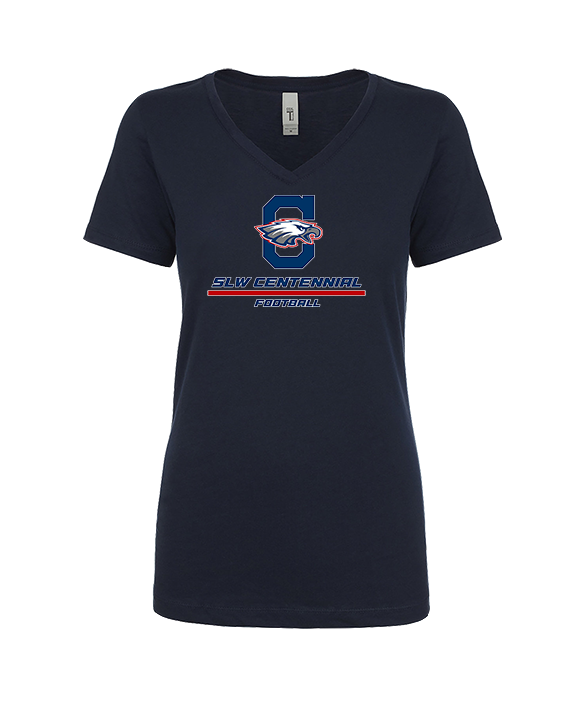 St. Lucie West Centennial HS Football Split - Womens Vneck