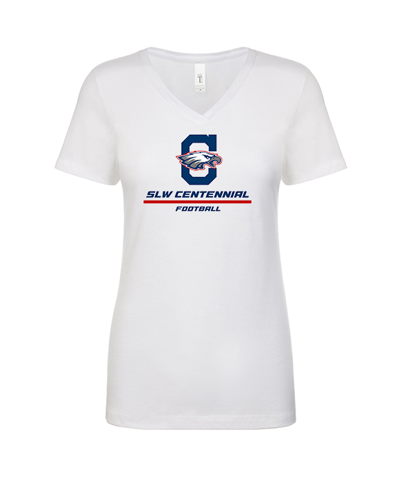 St. Lucie West Centennial HS Football Split - Womens Vneck