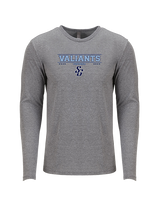 St Genevieve HS Football Border - Tri-Blend Long Sleeve
