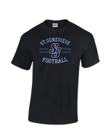 St Genevieve HS Football Curve - Cotton T-Shirt