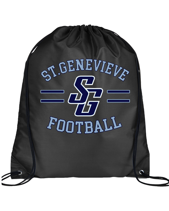 St Genevieve HS Football Curve - Drawstring Bag