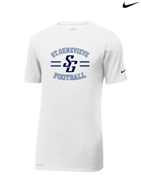 St Genevieve HS Football Curve - Mens Nike Cotton Poly Tee