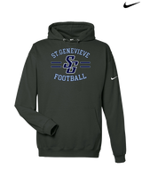 St Genevieve HS Football Curve - Nike Club Fleece Hoodie