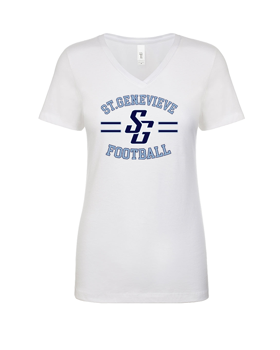 St Genevieve HS Football Curve - Womens Vneck