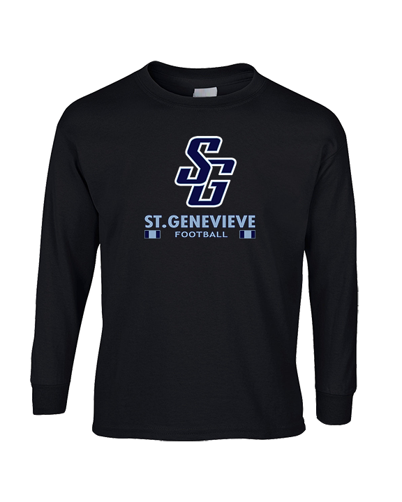 St Genevieve HS Football Stacked - Cotton Longsleeve