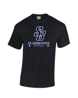 St Genevieve HS Football Stacked - Cotton T-Shirt