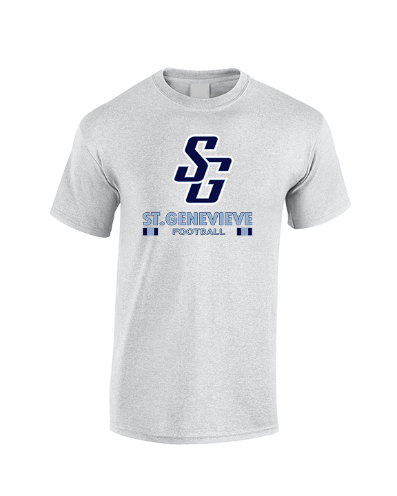 St Genevieve HS Football Stacked - Cotton T-Shirt