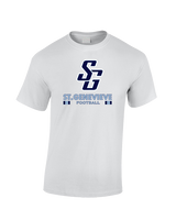 St Genevieve HS Football Stacked - Cotton T-Shirt