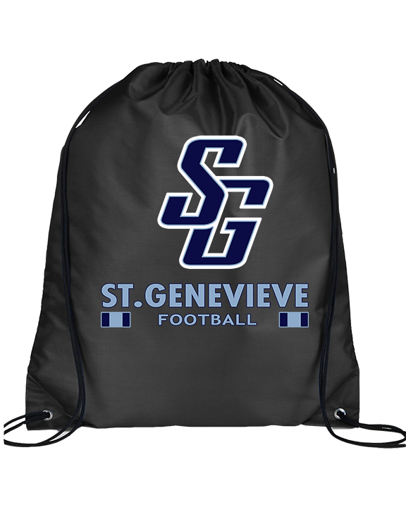 St Genevieve HS Football Stacked - Drawstring Bag