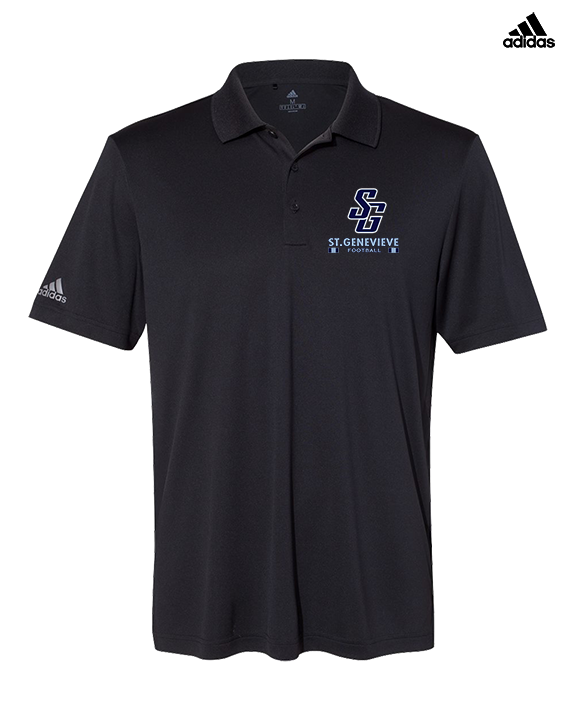 St Genevieve HS Football Stacked - Mens Adidas Polo