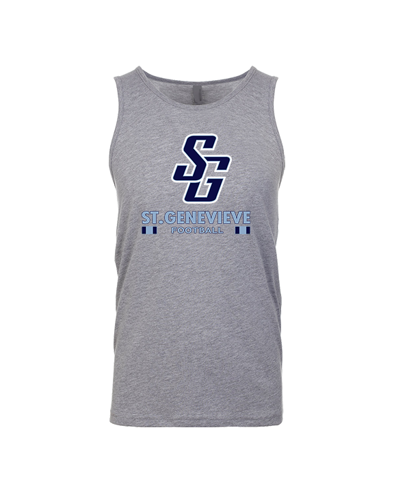 St Genevieve HS Football Stacked - Tank Top