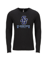St Genevieve HS Football Stacked - Tri-Blend Long Sleeve