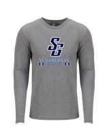 St Genevieve HS Football Stacked - Tri-Blend Long Sleeve