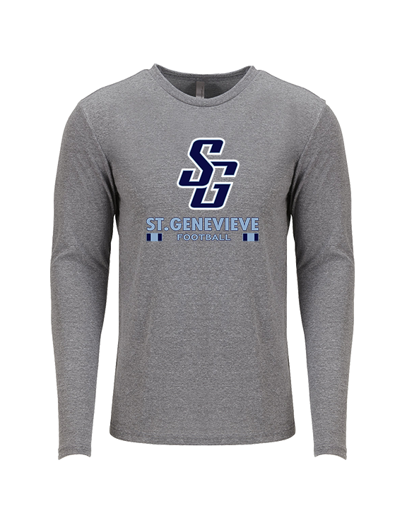 St Genevieve HS Football Stacked - Tri-Blend Long Sleeve