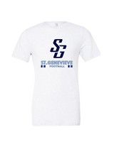 St Genevieve HS Football Stacked - Tri-Blend Shirt