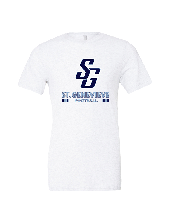 St Genevieve HS Football Stacked - Tri-Blend Shirt