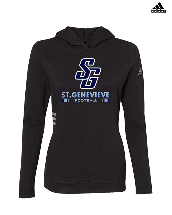 St Genevieve HS Football Stacked - Womens Adidas Hoodie