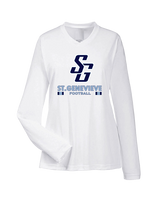 St Genevieve HS Football Stacked - Womens Performance Longsleeve