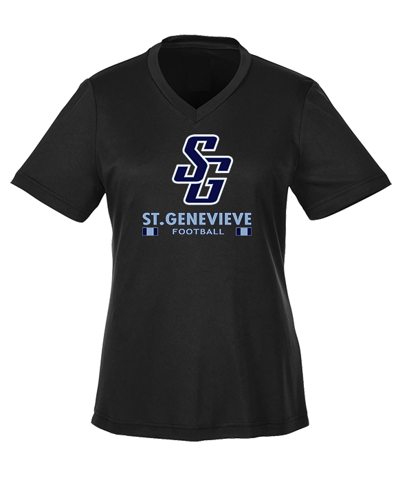 St Genevieve HS Football Stacked - Womens Performance Shirt