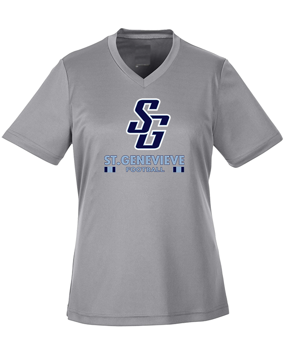 St Genevieve HS Football Stacked - Womens Performance Shirt
