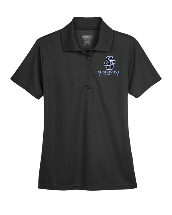 St Genevieve HS Football Stacked - Womens Polo