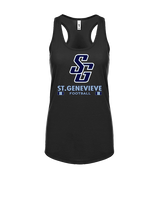 St Genevieve HS Football Stacked - Womens Tank Top