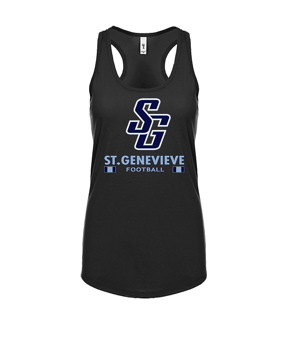 St Genevieve HS Football Stacked - Womens Tank Top