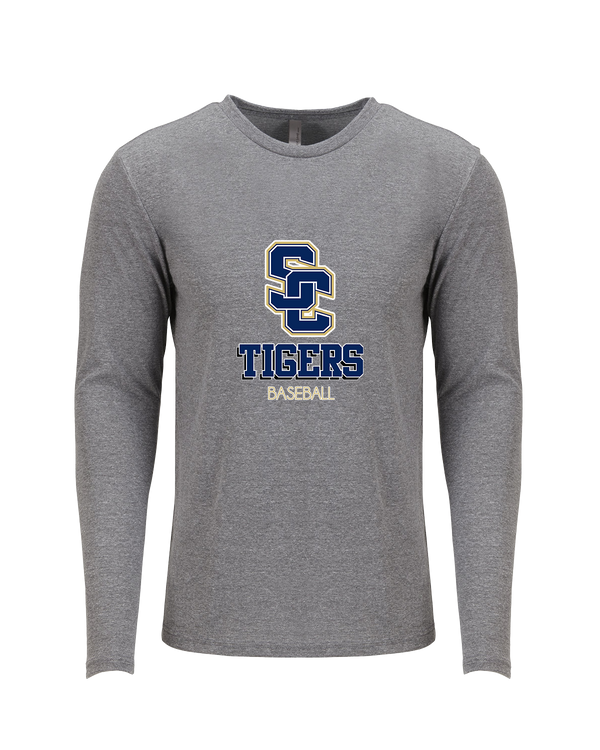 Stillman College Baseball Shadow - Tri Blend Long Sleeve