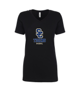 Stillman College Baseball Shadow - Womens V-Neck