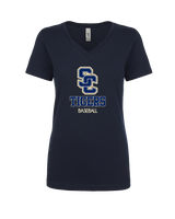 Stillman College Baseball Shadow - Womens V-Neck