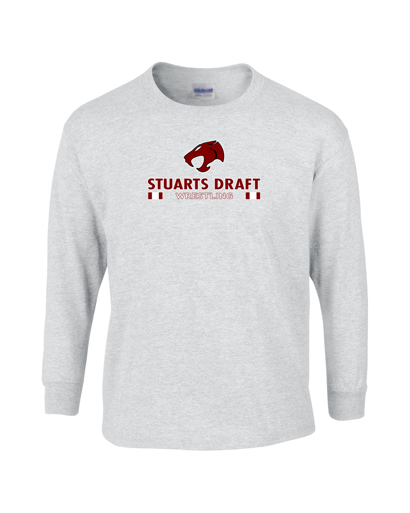 Staurts Draft HS Wrestling Stacked - Mens Cotton Long Sleeve
