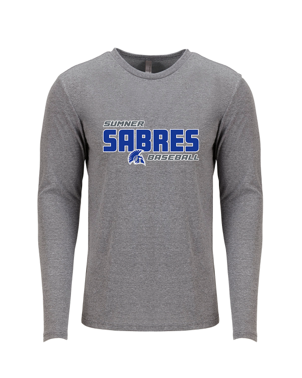 Sumner Academy Baseball Bold - Tri Blend Long Sleeve