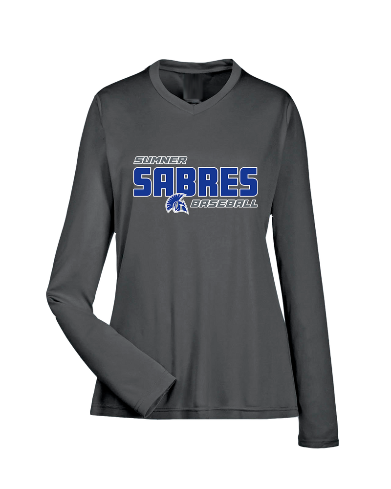 Sumner Academy Baseball Bold - Womens Performance Long Sleeve