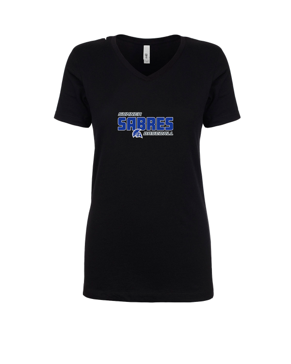 Sumner Academy Baseball Bold - Womens V-Neck