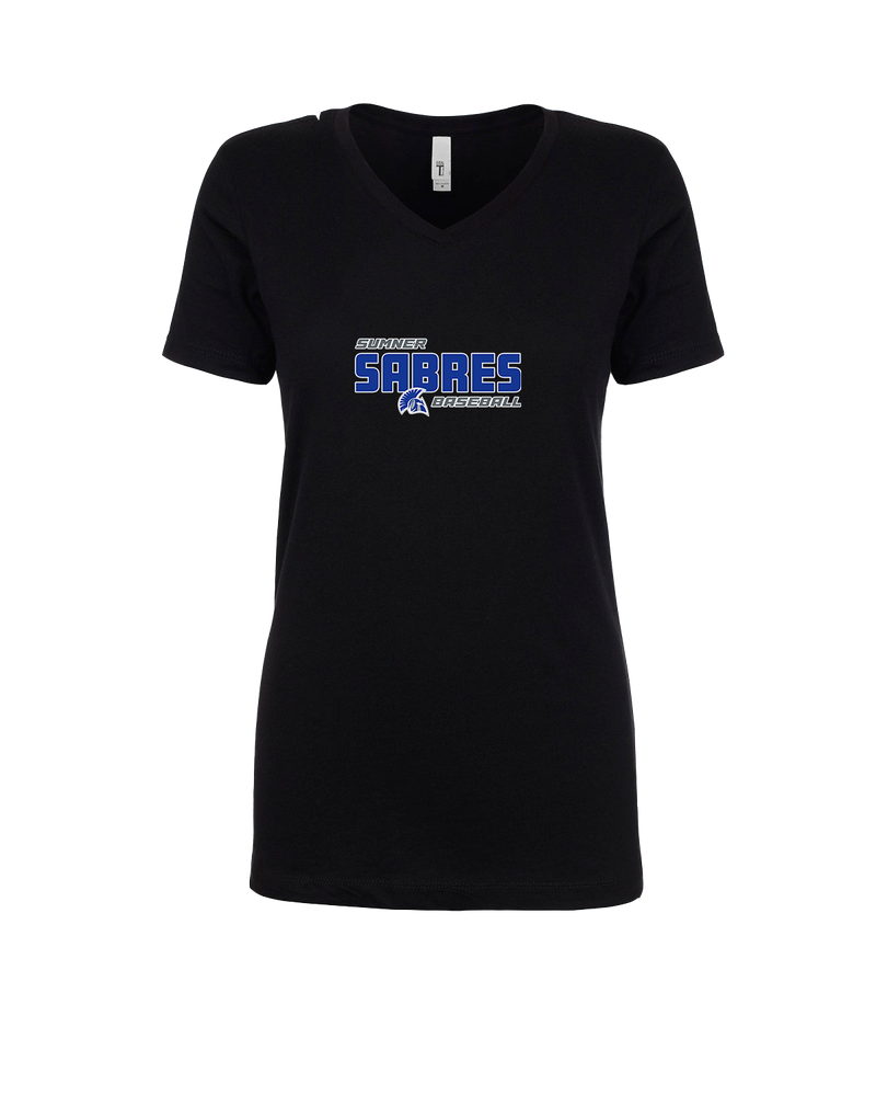 Sumner Academy Baseball Bold - Womens V-Neck