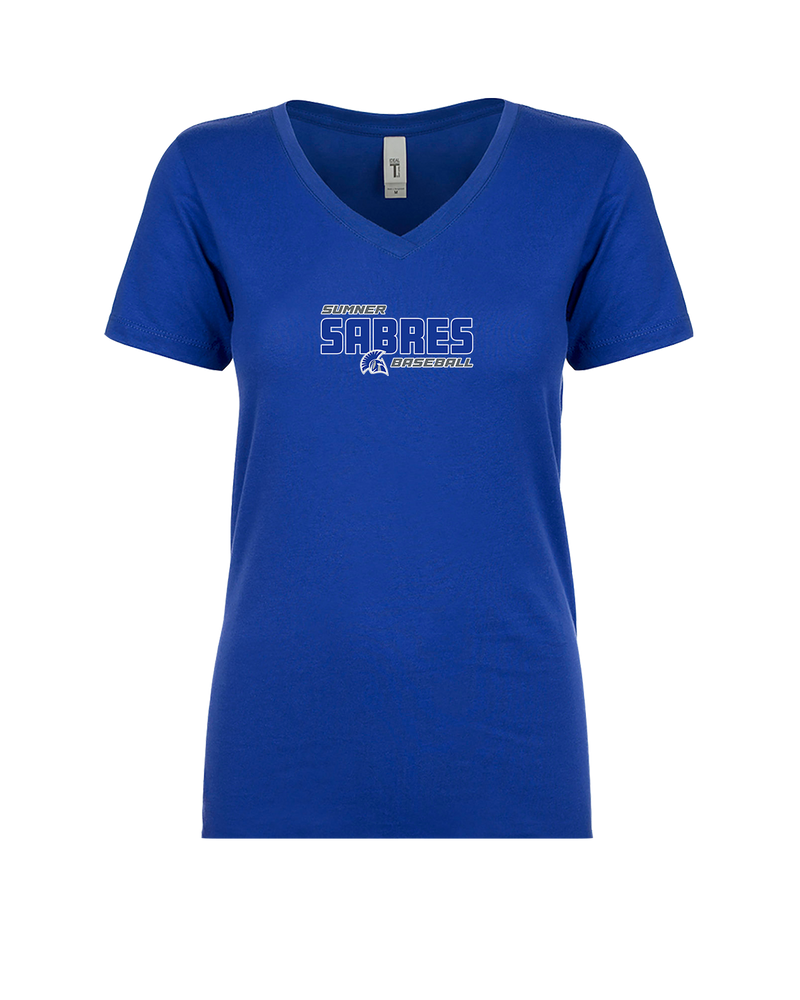 Sumner Academy Baseball Bold - Womens V-Neck