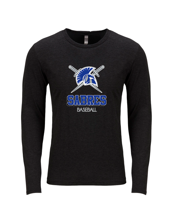 Sumner Academy Baseball Shadow - Tri Blend Long Sleeve