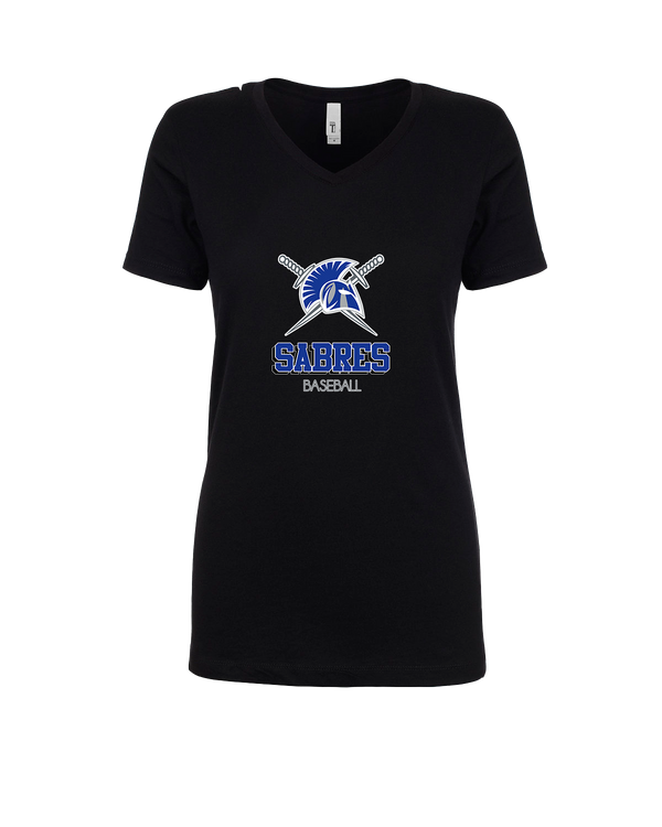 Sumner Academy Baseball Shadow - Womens V-Neck