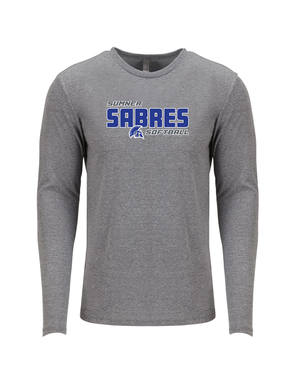 Sumner Academy Softball Bold - Tri Blend Long Sleeve
