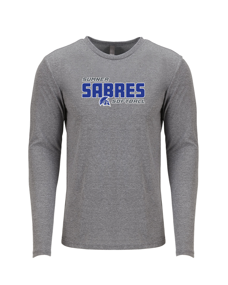 Sumner Academy Softball Bold - Tri Blend Long Sleeve