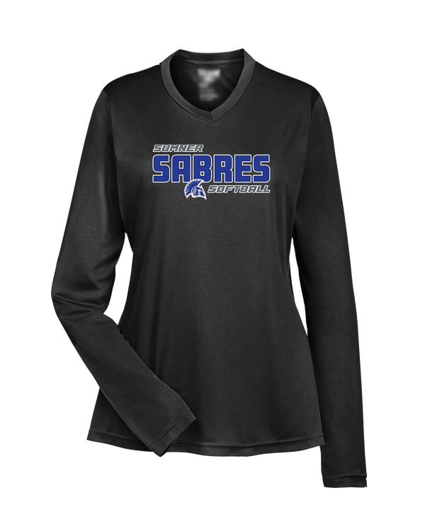 Sumner Academy Softball Bold - Womens Performance Long Sleeve