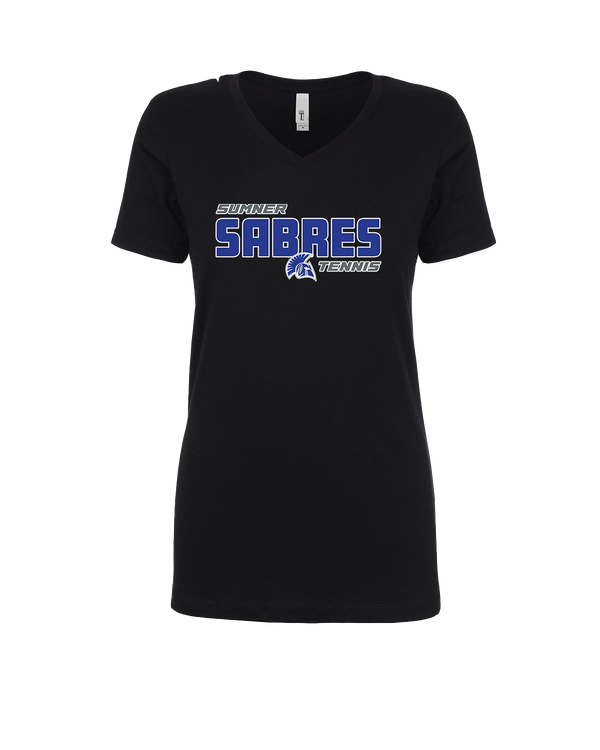 Sumner Academy Tennis Bold - Womens V-Neck