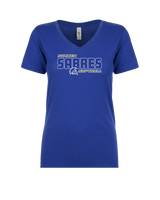 Sumner Academy Softball Bold - Womens V-Neck