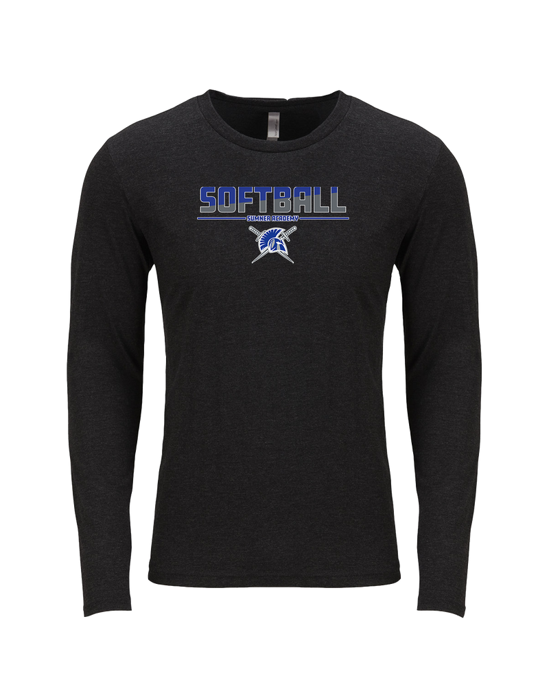 Sumner Academy Softball Cut - Tri Blend Long Sleeve