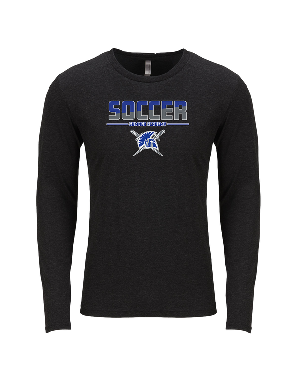 Sumner Academy Soccer Cut - Tri Blend Long Sleeve