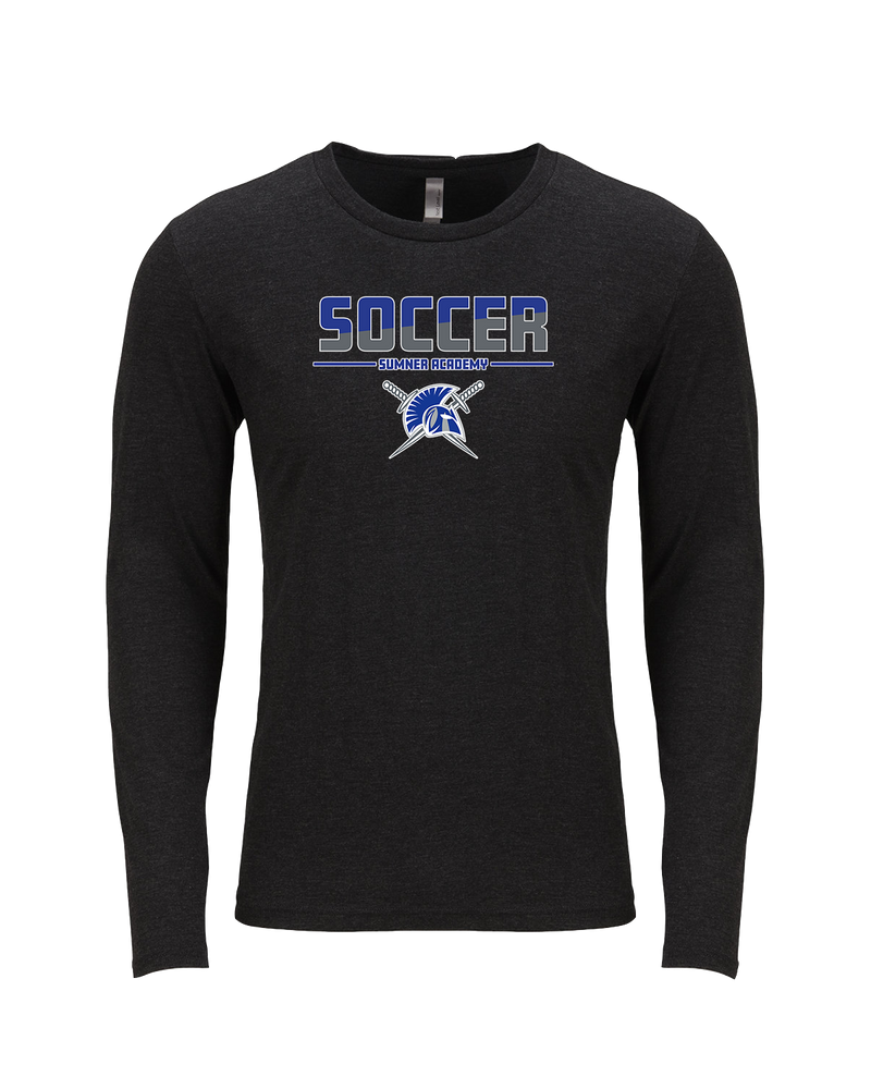 Sumner Academy Soccer Cut - Tri Blend Long Sleeve