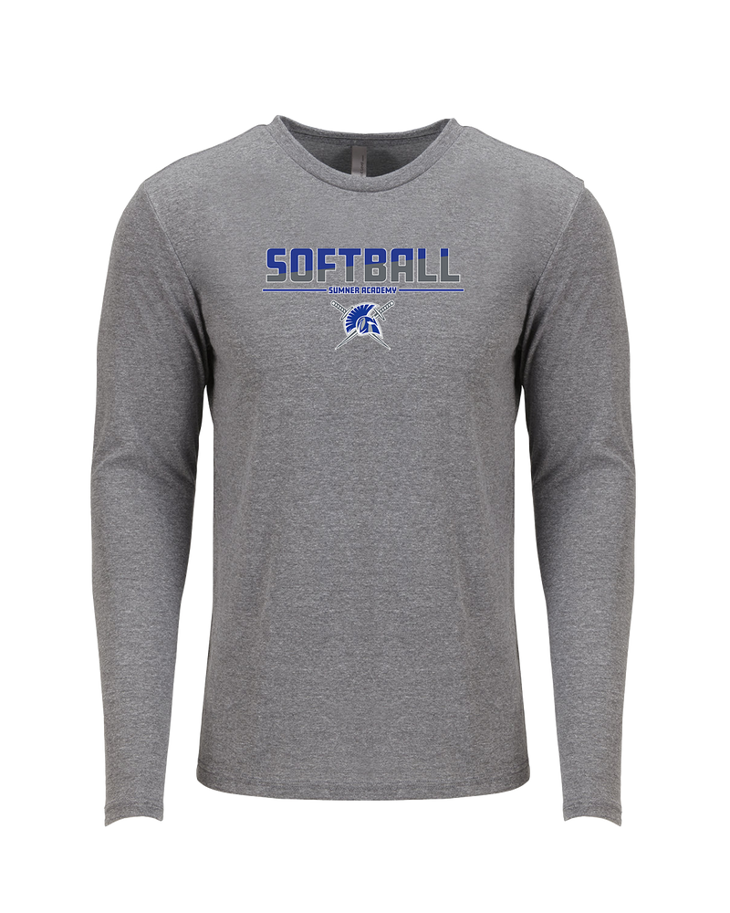 Sumner Academy Softball Cut - Tri Blend Long Sleeve