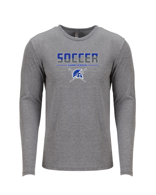 Sumner Academy Soccer Cut - Tri Blend Long Sleeve